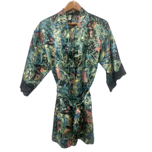 Frederick's of Hollywood Short Multi-Color Robe Size Small - Picture 1 of 7